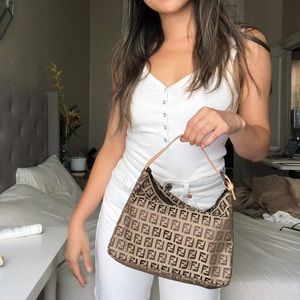 Vintage Fendi Zucchino Mini Handbag